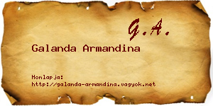 Galanda Armandina névjegykártya